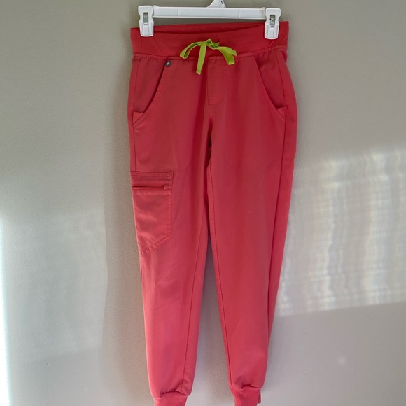 Figs Tops Figs Hot Coral Scrubs Set Poshmark